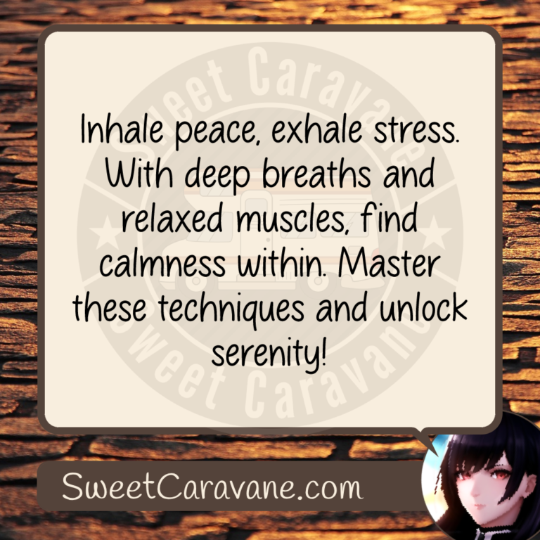 Inhale peace, exhale stress. With deep breaths and relaxed muscles, find calmness within. Master these techniques and unlock serenity!